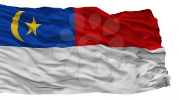 Malacca City Flag, Country Malaysia, Isolated On White Background, 3D Rendering
