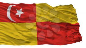 Selangor City Flag, Country Malaysia, Isolated On White Background, 3D Rendering