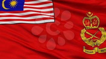 Malaysian Army Flag, Closeup View, 3D Rendering