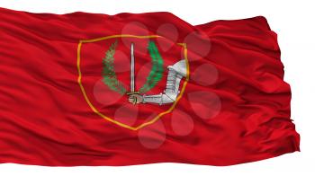 Birgu City Flag, Country Malta, Isolated On White Background, 3D Rendering