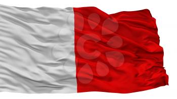 Mdina Municipality City Flag, Country Malta, Isolated On White Background, 3D Rendering