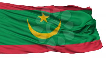 Mauritania Flag, Isolated On White Background, 3D Rendering