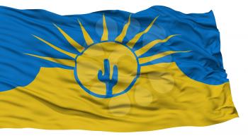 Isolated Mesa City Flag, City of Arizona State, Waving on White Background, High Resolution