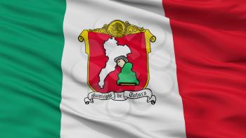 Toluca City Flag, Country Mexico, Closeup View, 3D Rendering