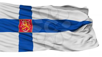 Military Finland Flag, Isolated On White Background, 3D Rendering