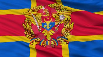 Moldovan Armed Forces Flag, Closeup View, 3D Rendering