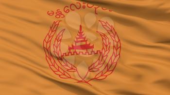 Mandalay City Flag, Country Myanmar, Closeup View, 3D Rendering