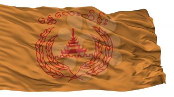Mandalay City Flag, Country Myanmar, Isolated On White Background, 3D Rendering