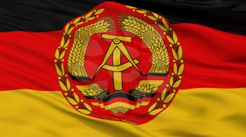 Nva East Germany Flag, Closeup View, 3D Rendering