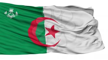 Algeria Naval Ensign Flag, Isolated On White Background, 3D Rendering