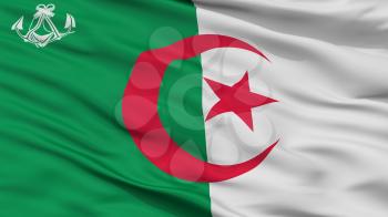 Algeria Naval Ensign Flag, Closeup View, 3D Rendering