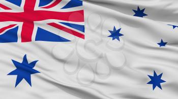 Australia Naval Ensign Flag, Closeup View, 3D Rendering