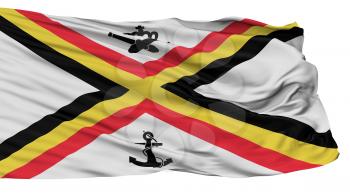 Belgium Naval Ensign Flag, Isolated On White Background, 3D Rendering