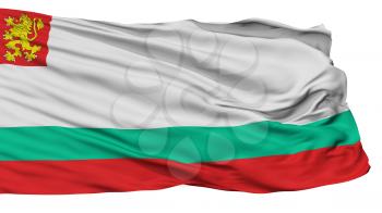Bulgaria Naval Ensign Flag, Isolated On White Background, 3D Rendering