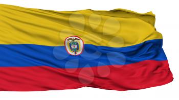 Colombia Naval Ensign Flag, Isolated On White Background, 3D Rendering