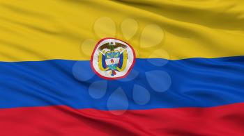 Colombia Naval Ensign Flag, Closeup View, 3D Rendering