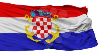 Croatia Naval Ensign Flag, Isolated On White Background, 3D Rendering