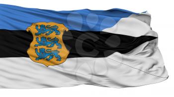 Estonia Naval Ensign Flag, Isolated On White Background, 3D Rendering