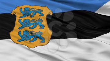 Estonia Naval Ensign Flag, Closeup View, 3D Rendering