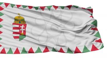 Hungary Naval Ensign Flag, Isolated On White Background, 3D Rendering
