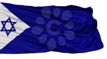 Israel Naval Ensign Flag, Isolated On White Background, 3D Rendering