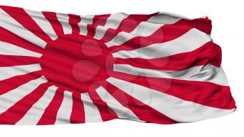 Japan Naval Ensign Flag, Isolated On White Background, 3D Rendering
