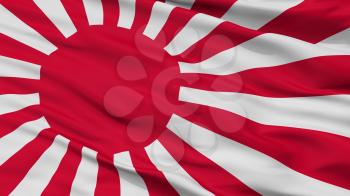 Japan Naval Ensign Flag, Closeup View, 3D Rendering