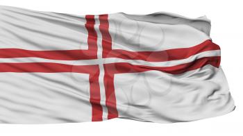 Latvia Naval Ensign Flag, Isolated On White Background, 3D Rendering