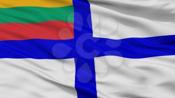 Lithuania Naval Ensign Flag, Closeup View, 3D Rendering