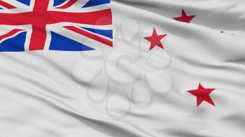 New Zealand Flag, Closeup View, 3D Rendering