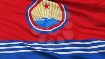 North Korea Naval Ensign Flag, Closeup View, 3D Rendering