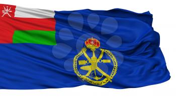 Oman Naval Ensign Flag, Isolated On White Background, 3D Rendering