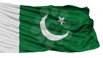 Pakistan Naval Ensign Flag, Isolated On White Background, 3D Rendering