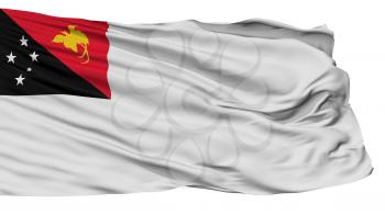 Papua New Guinea Naval Ensign Flag, Isolated On White Background, 3D Rendering