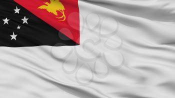 Papua New Guinea Naval Ensign Flag, Closeup View, 3D Rendering