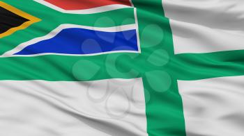 South Africa Naval Ensign Flag, Closeup View, 3D Rendering
