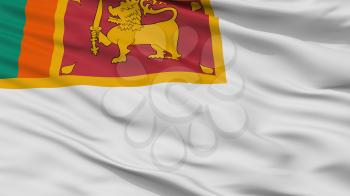 Sri Lanka Naval Ensign Flag, Closeup View, 3D Rendering