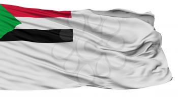 Sudan Naval Ensign Flag, Isolated On White Background, 3D Rendering
