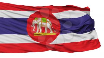 Thailand Naval Ensign Flag, Isolated On White Background, 3D Rendering