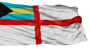 Bahamas Naval Ensign Flag, Isolated On White Background, 3D Rendering
