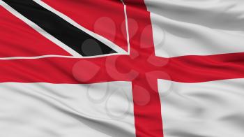 Trinidad And Tobago Naval Ensign Flag, Closeup View, 3D Rendering