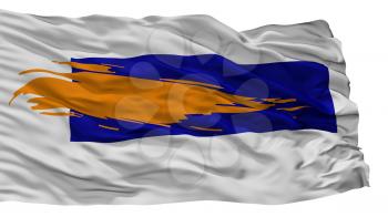 Bergen City Flag, Country Netherlands, Noord Holland, Isolated On White Background, 3D Rendering