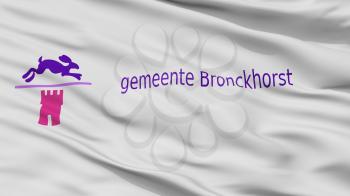 Bronckhorst City Flag, Country Netherlands, Closeup View, 3D Rendering