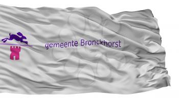Bronckhorst City Flag, Country Netherlands, Isolated On White Background, 3D Rendering