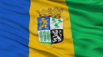 Castricum City Flag, Country Netherlands, Closeup View, 3D Rendering