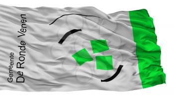 De Ronde Venen City Flag, Country Netherlands, Isolated On White Background, 3D Rendering