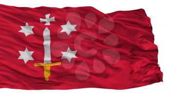 Haarlem City Flag, Country Netherlands, Isolated On White Background, 3D Rendering