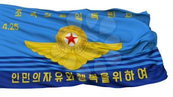 North Korean Peoples Army Air Force Flag, Isolated On White Background, 3D Rendering