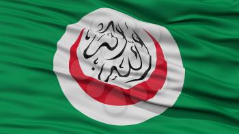Closeup OIC Flag, Waving in the Wind, High Resolution