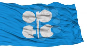 Isolated OPEC Flag, Waving on White Background, High Resolution